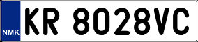 Trailer License Plate